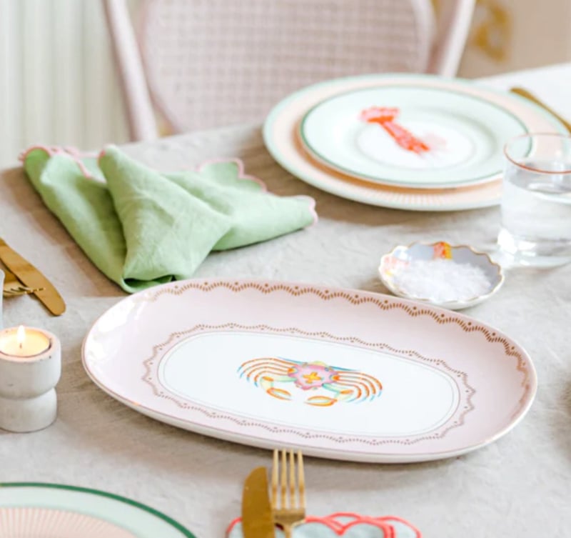 Yvonne Ellen London Krabben-Servierplatte - 34 cm x 24 cm