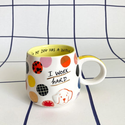 House of Disaster "I Work Hard Dog" - Mug - 300ml - Gift box