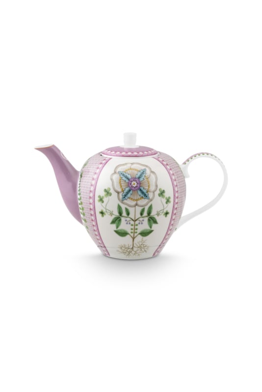 Pip Studio Lily &amp;amp; Lotus teapot 1.6 ltr - Lilac