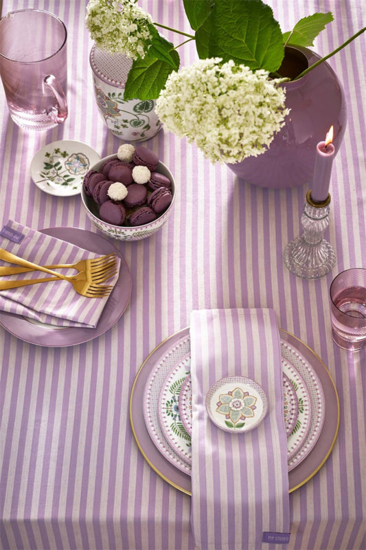 Pip Studio Lily &amp; Lotus bord Lila set van 2 - metaal - ⌀32cm