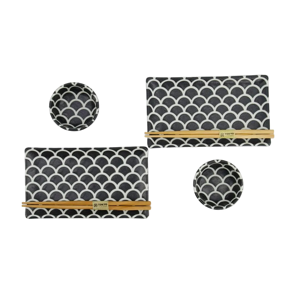 Tokyo design Studio Mermaid Noir Sushiset voor 2 personen.