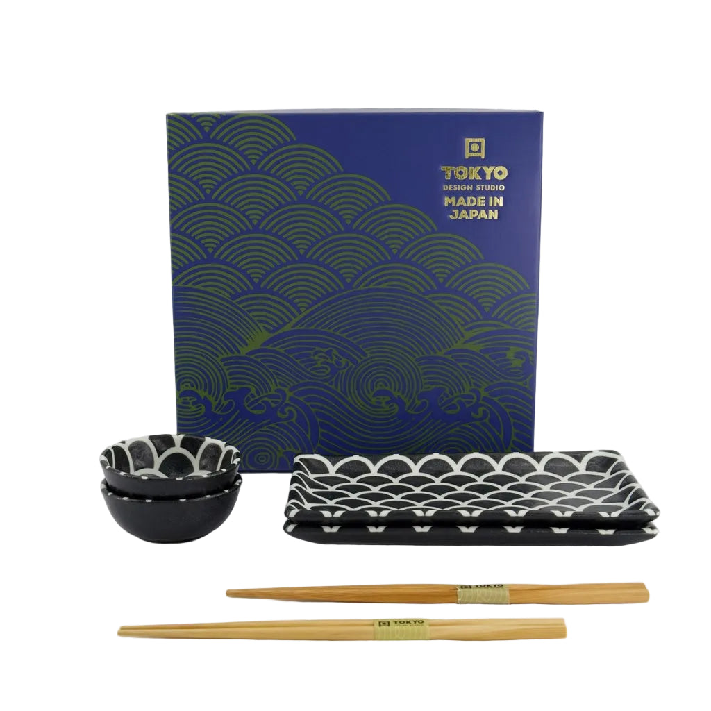 Tokyo Design Studio Mermaid Onyx Noir Sushi Cadeauset