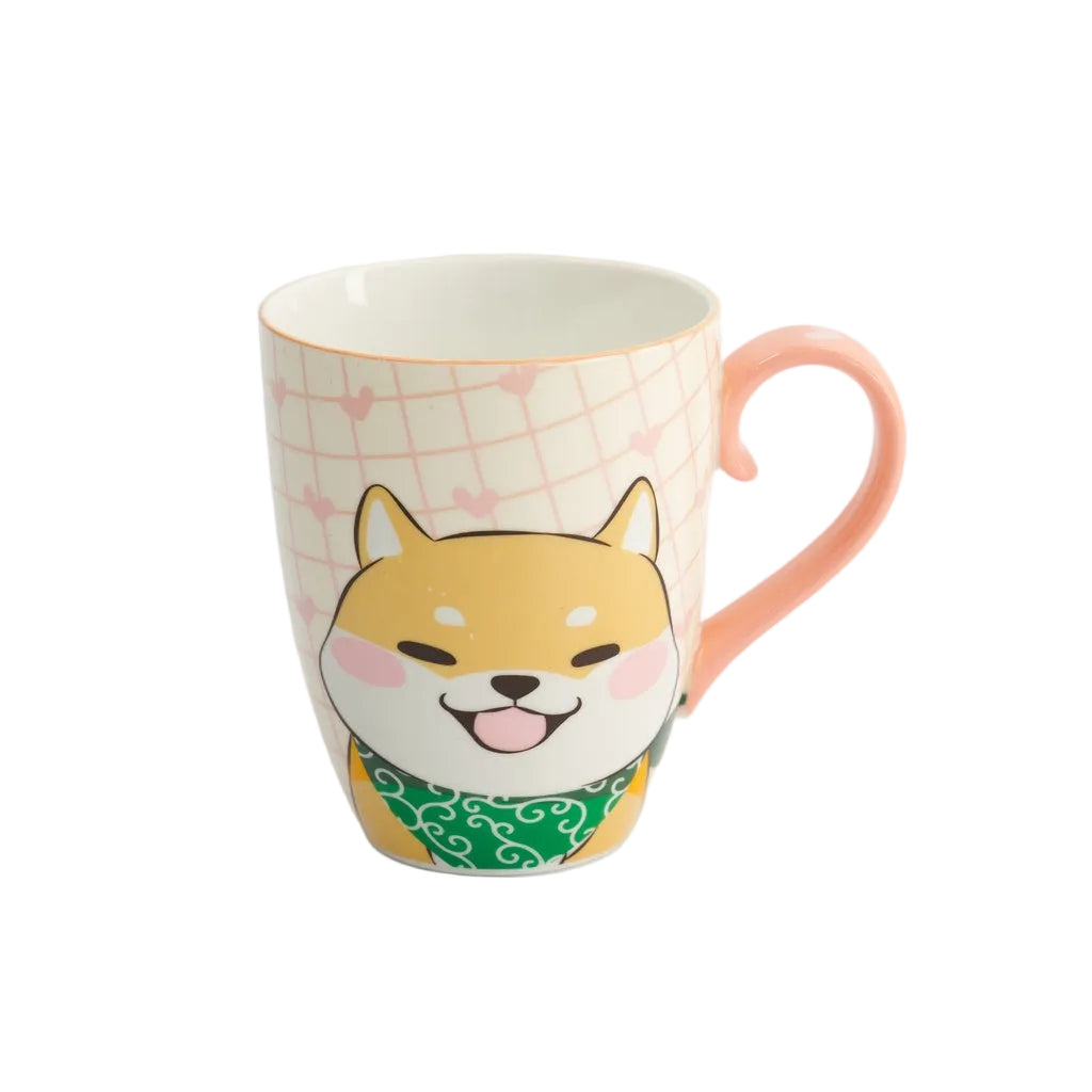 Tokyo Design Studio Kawaii Mok Shiba Roze Hartjes - 340 ml