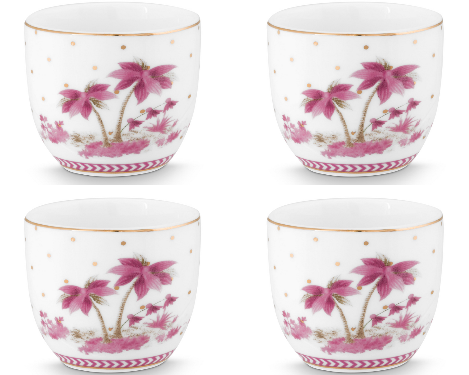 Pip Studio Jolie Pink Eierdoppen - Set van 4