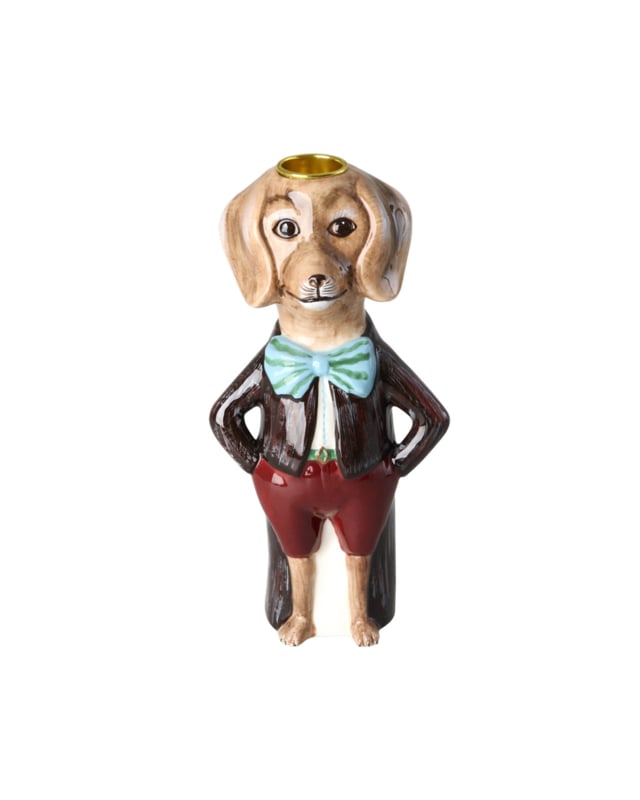Rice by Rice x Nathalie Lété Kerzenleuchterhund - Höhe: 18 cm