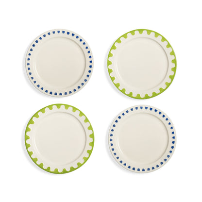 Klevering Amsterdam Folk Breakfast Plates Set of 4 - ⌀22.5cm
