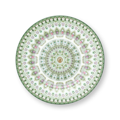 Pip Studio Lily &amp; Lotus Gebaksborden Groen 16 cm Set van 4