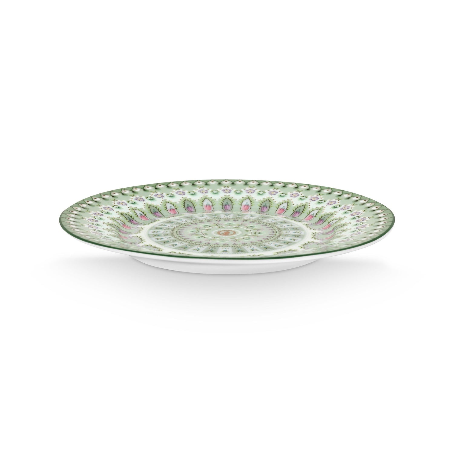 Pip Studio Lily &amp; Lotus Gebaksborden Groen 16 cm Set van 4
