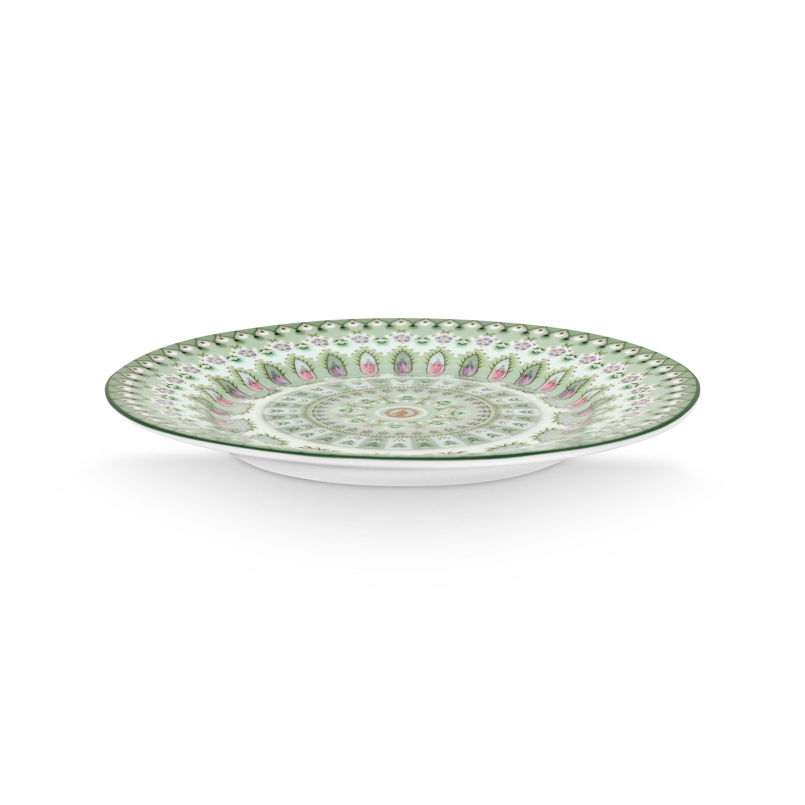 Pip Studio Lily &amp; Lotus Gebaksborden Groen 16 cm Set van 4