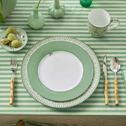 Dinerborden set groen van Pip Studio lily en lotus diameter 26.5cm porselein vaatwasserbestendig