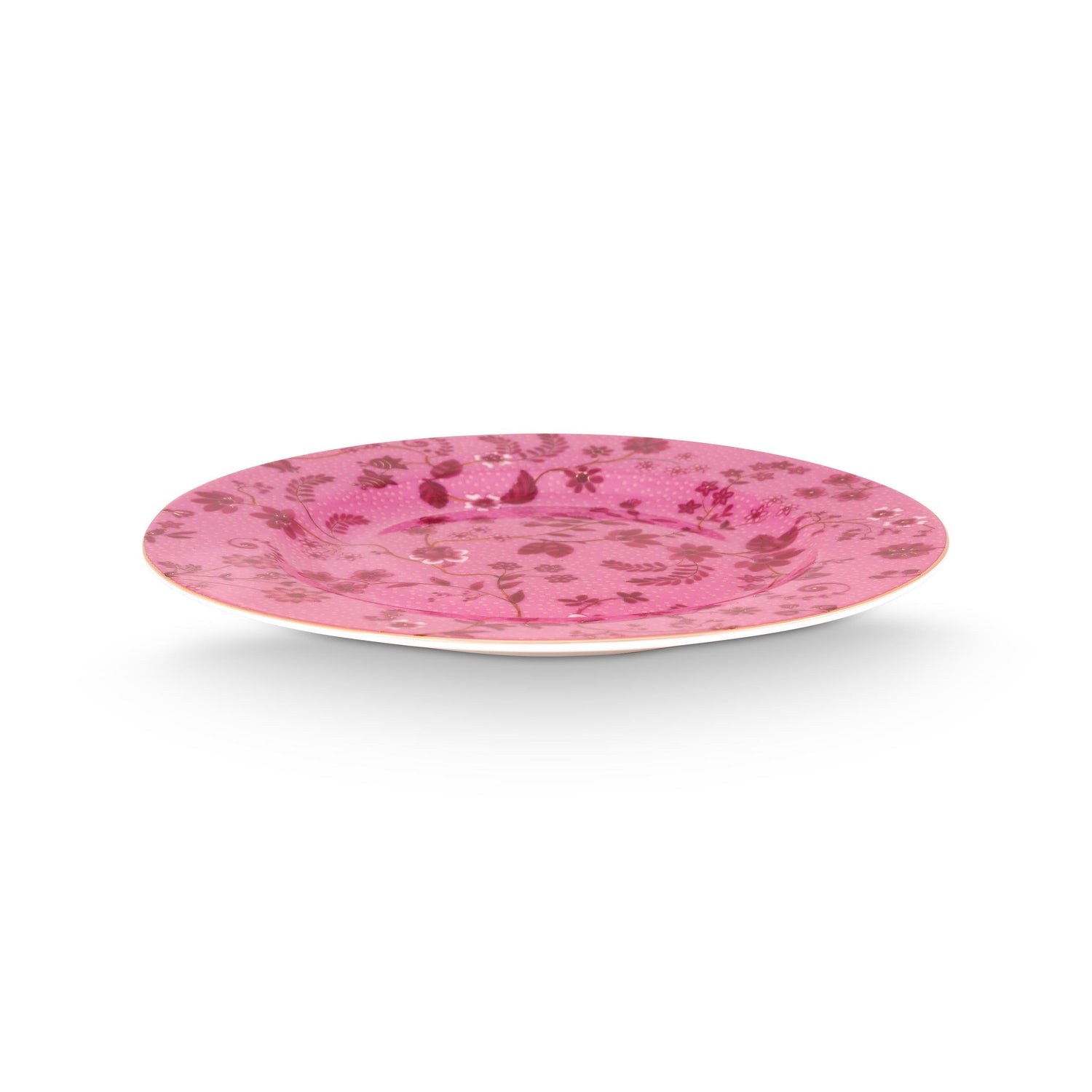 Pip Studio Jolie Flowers Pink Gebaksbordje - Ø17 cm