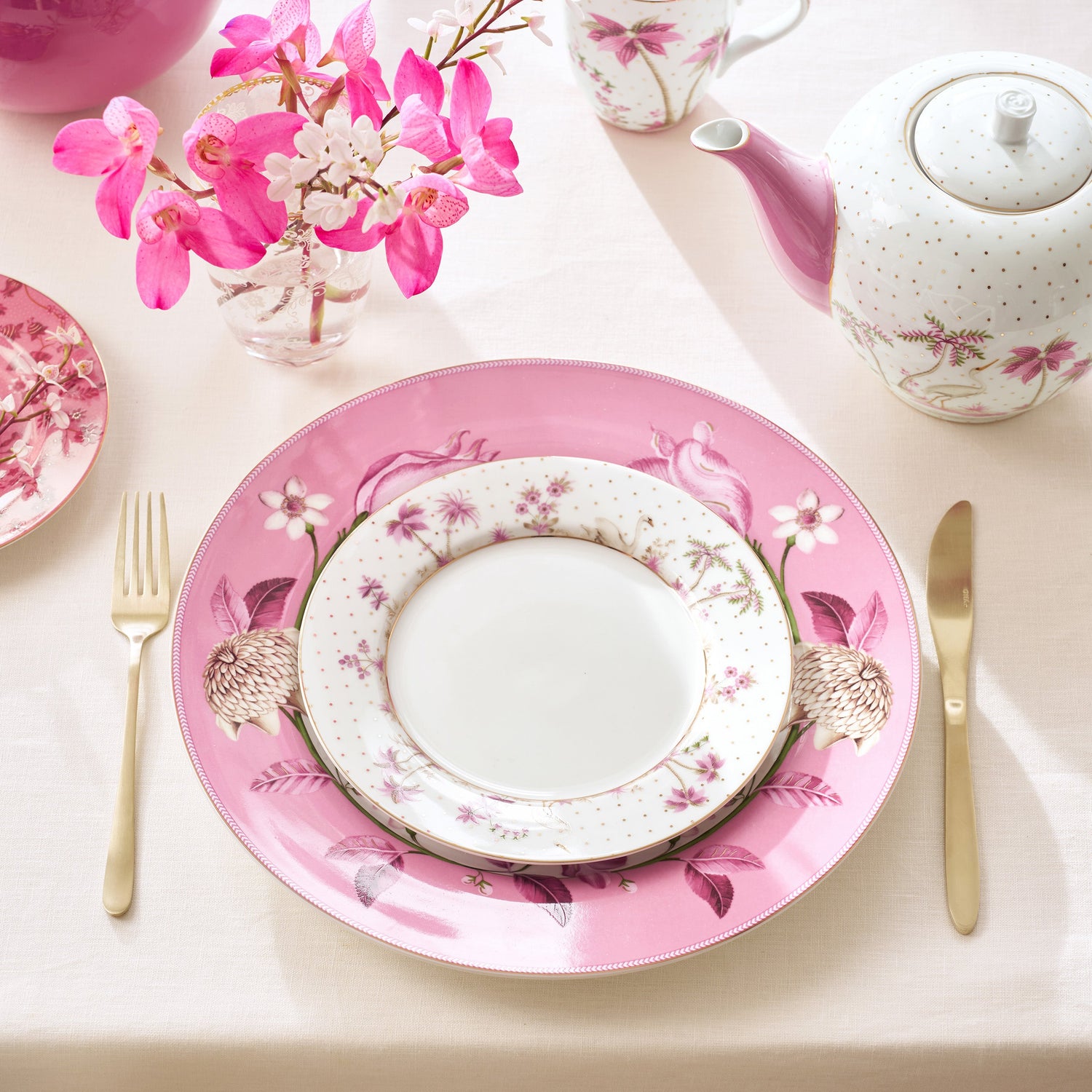 Pip Studio Jolie Pink Ontbijtbord - ⌀21cm