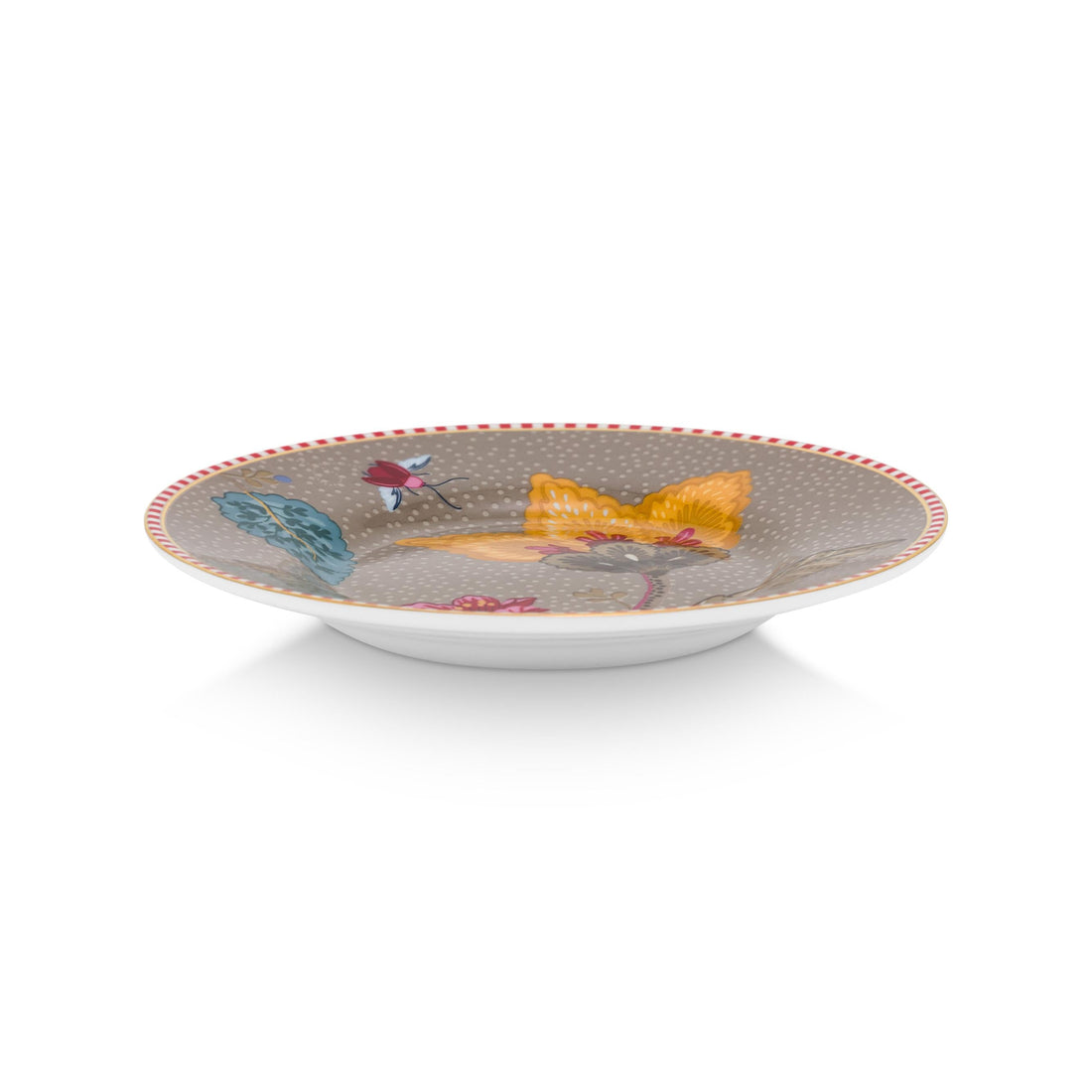 Decorative plate with artistic design on a white background