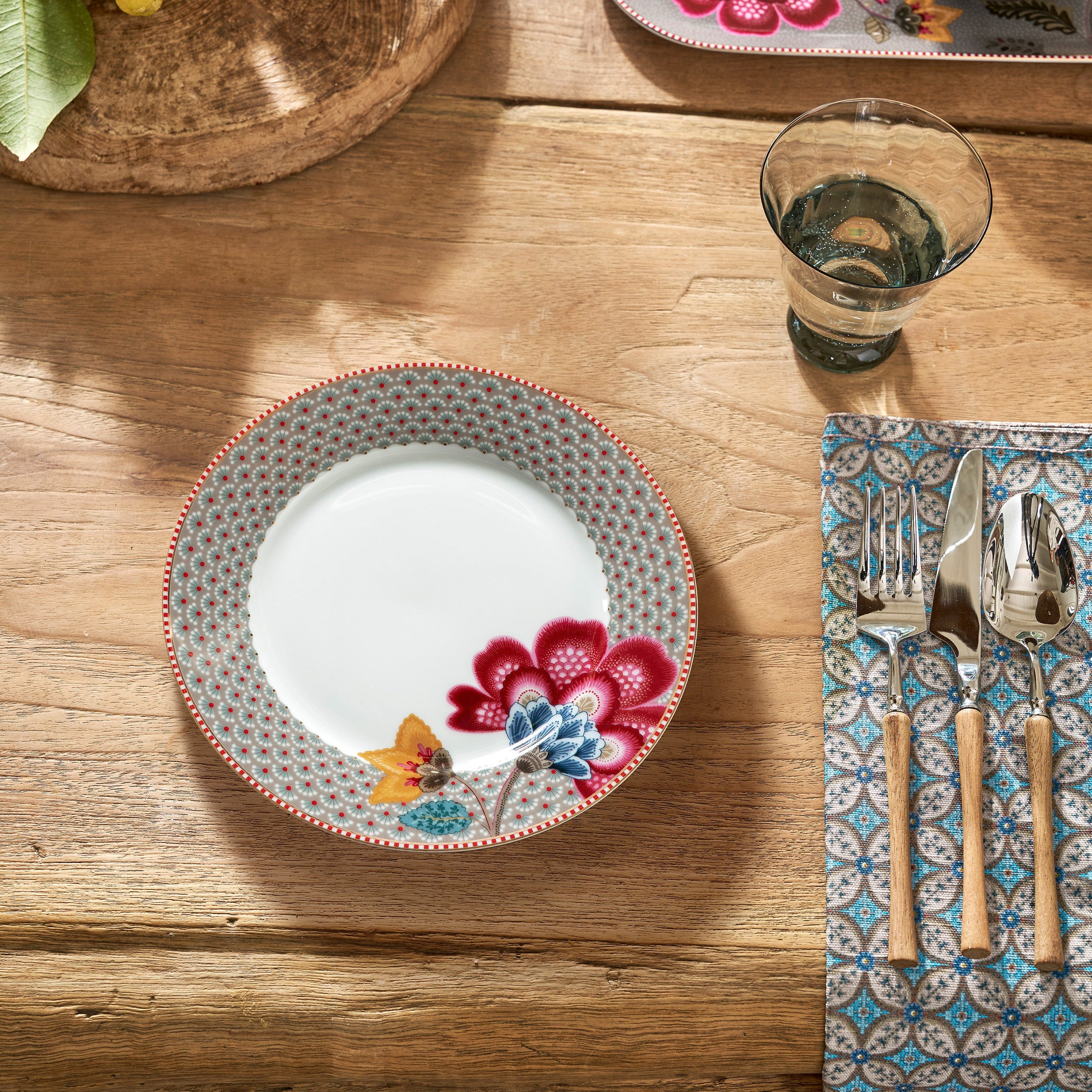 Pip Studio Blooming Tales Fantasy Khaki Ontbijtbord - 21cm