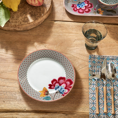Set van vier ontbijtborden Pip Studio Blooming Tales bruin