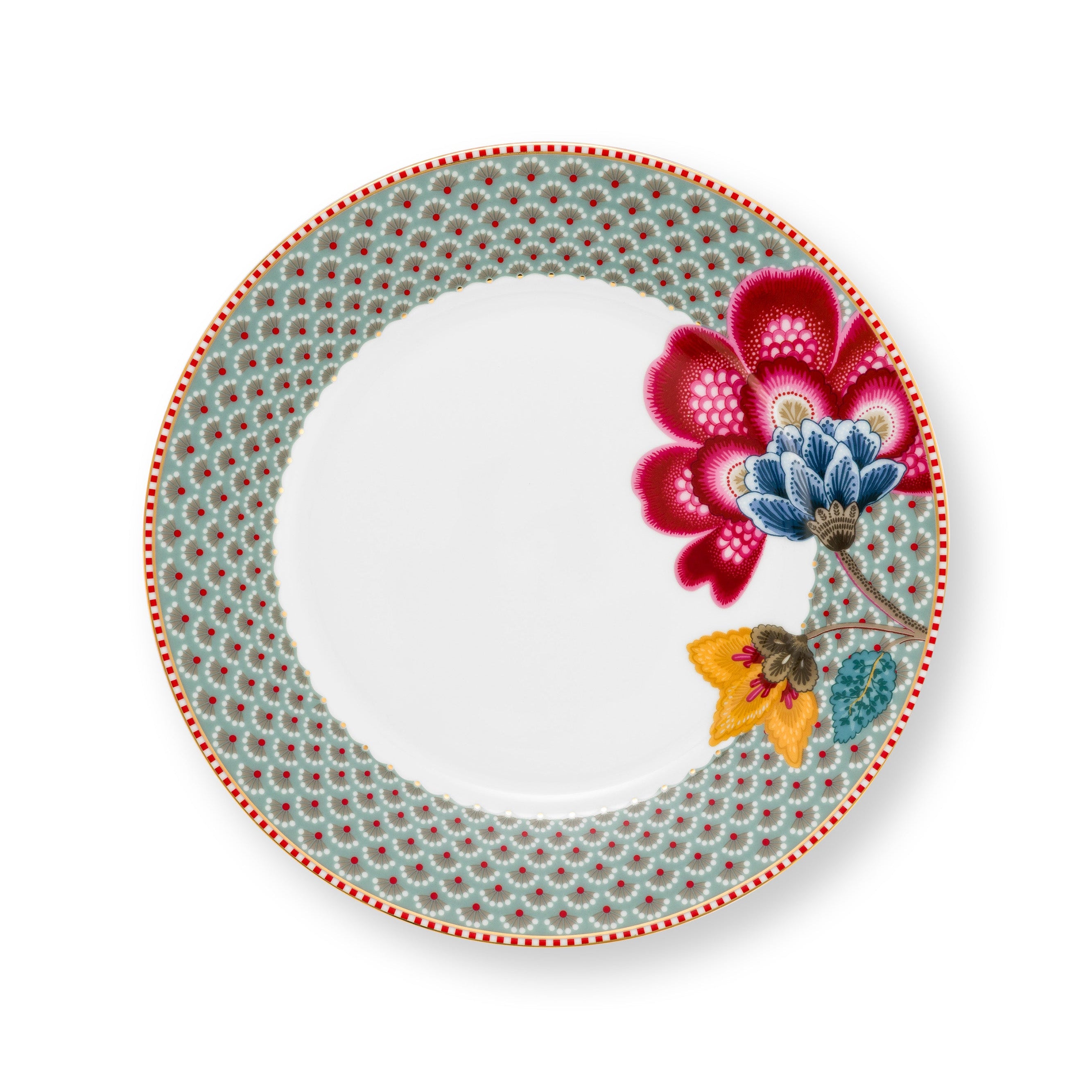 Pip studio ontbijtbord blauw Blooming Tales Fantasy blue