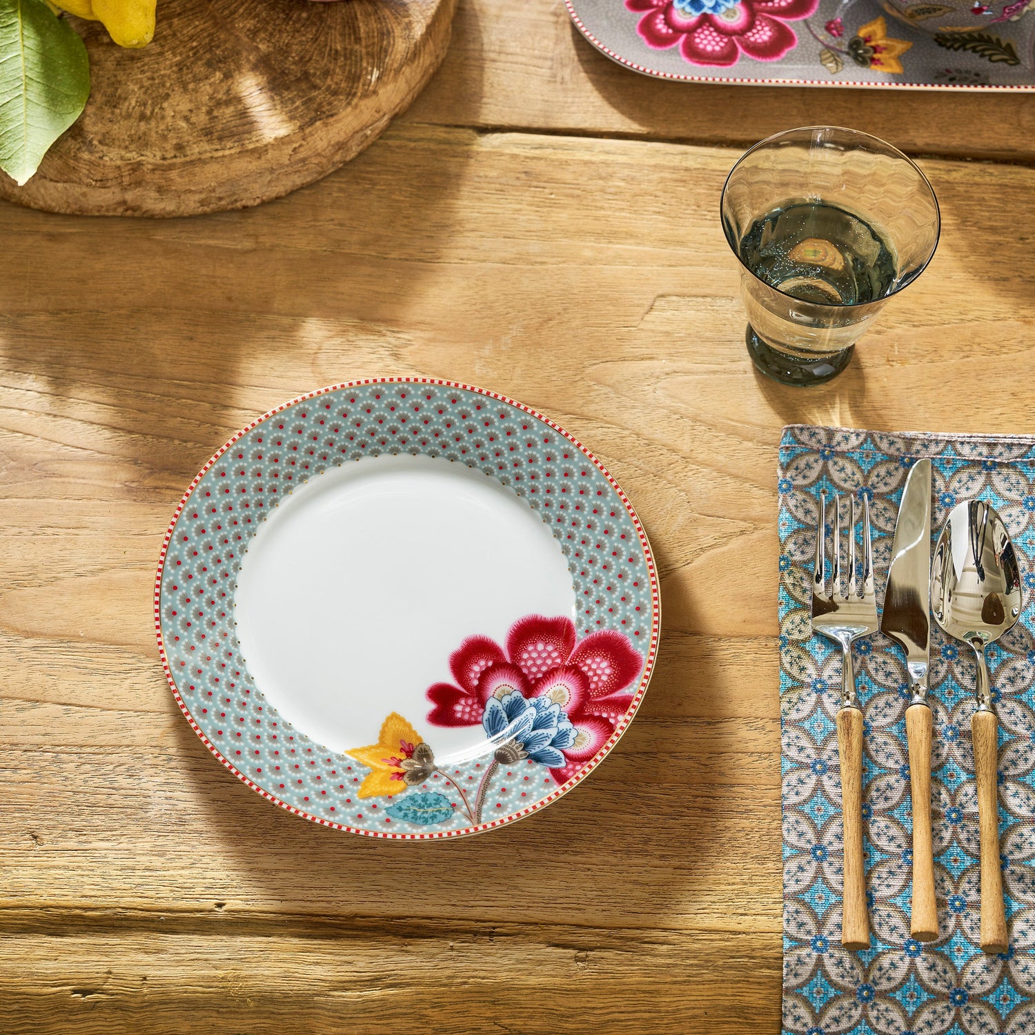 Pip Studio Blooming Tales Fantasy Blue Ontbijtbord - 21cm