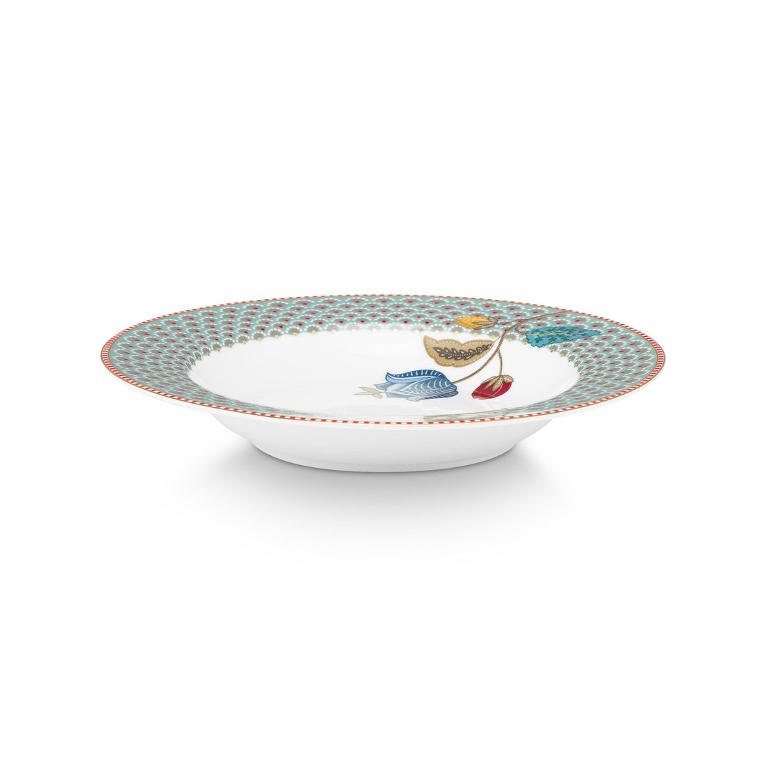 Pip Studio Blooming Tales Blue Diep bord - ø21.5cm