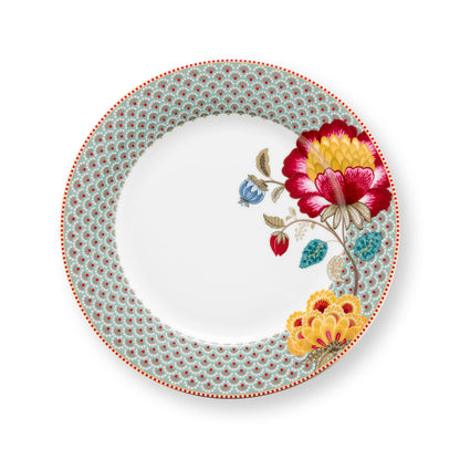 Blauwe dinerborden Pip Studio Blooming Tales – set van 4