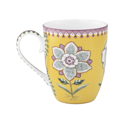 Pip Studio Lily and Lotus Yellow Mugs L set/2 - 350ml