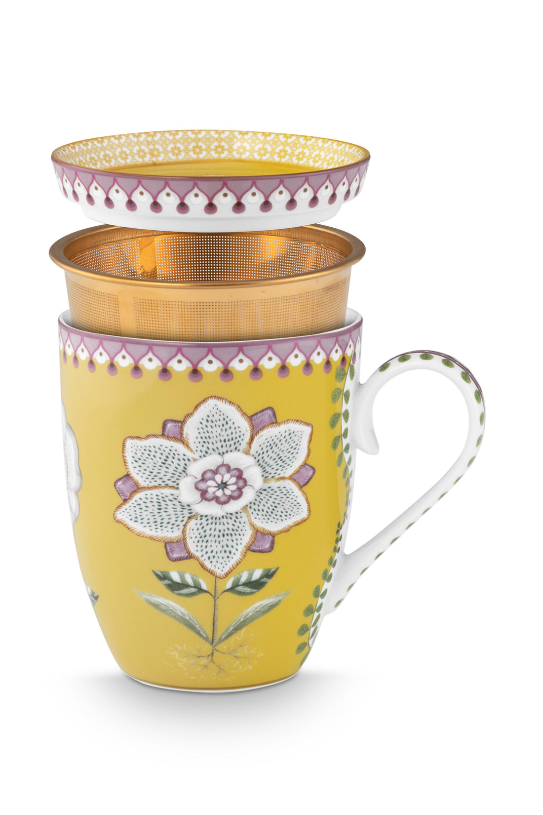 Pip Studio Lily en Lotus geel tea for one 