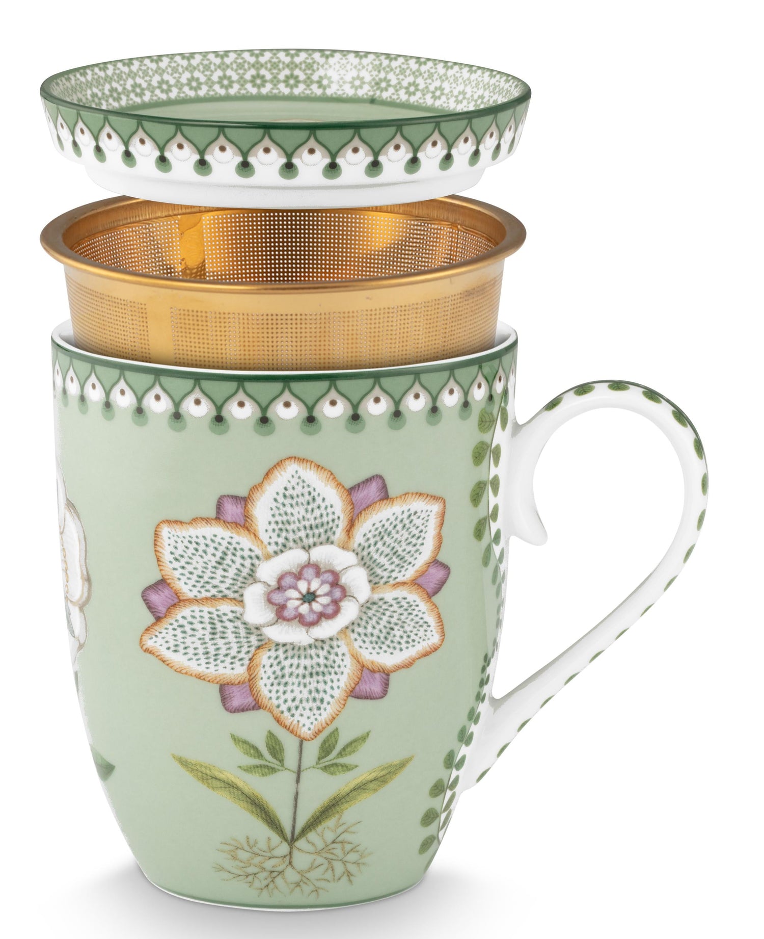 thee set van Pip Studio lily en lotus light green