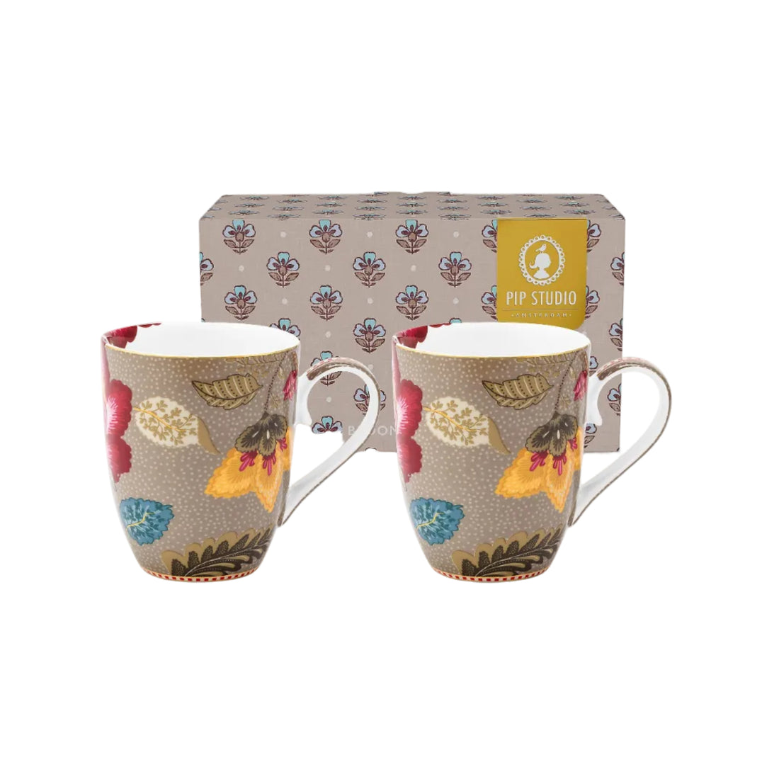 Pip Studio Blooming Tales mokken set 2350ml Large beige