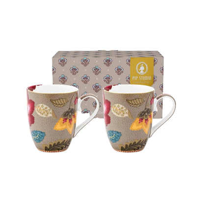Pip Studio Blooming Tales mokken set 2350ml Large beige