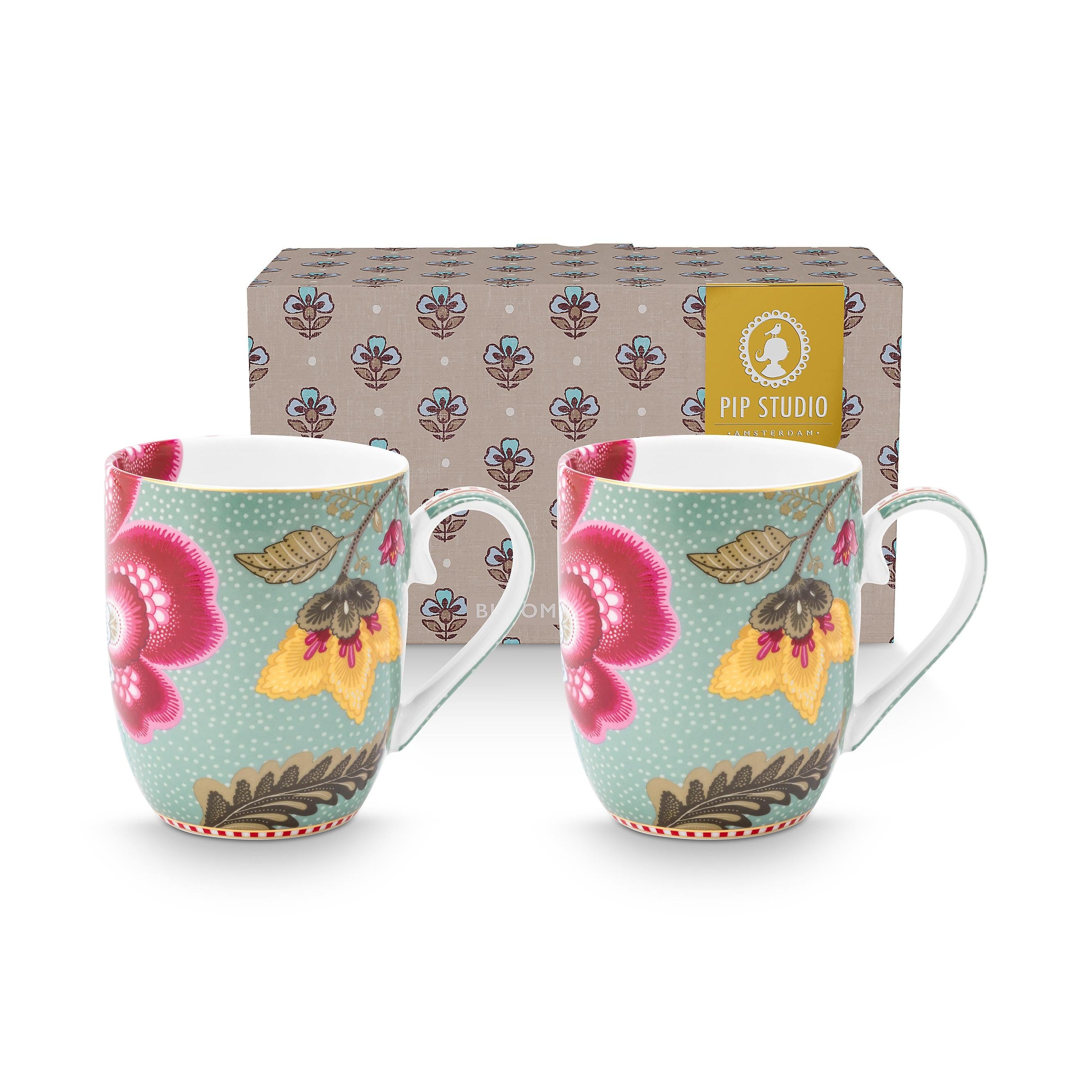 Pip Studio Blooming Tales Fantasy Blue Mugs S set/2 - 200ml