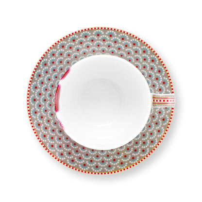 Pip Studio Blooming Tales Khaki Kop en schotel Set/2  - 300ml