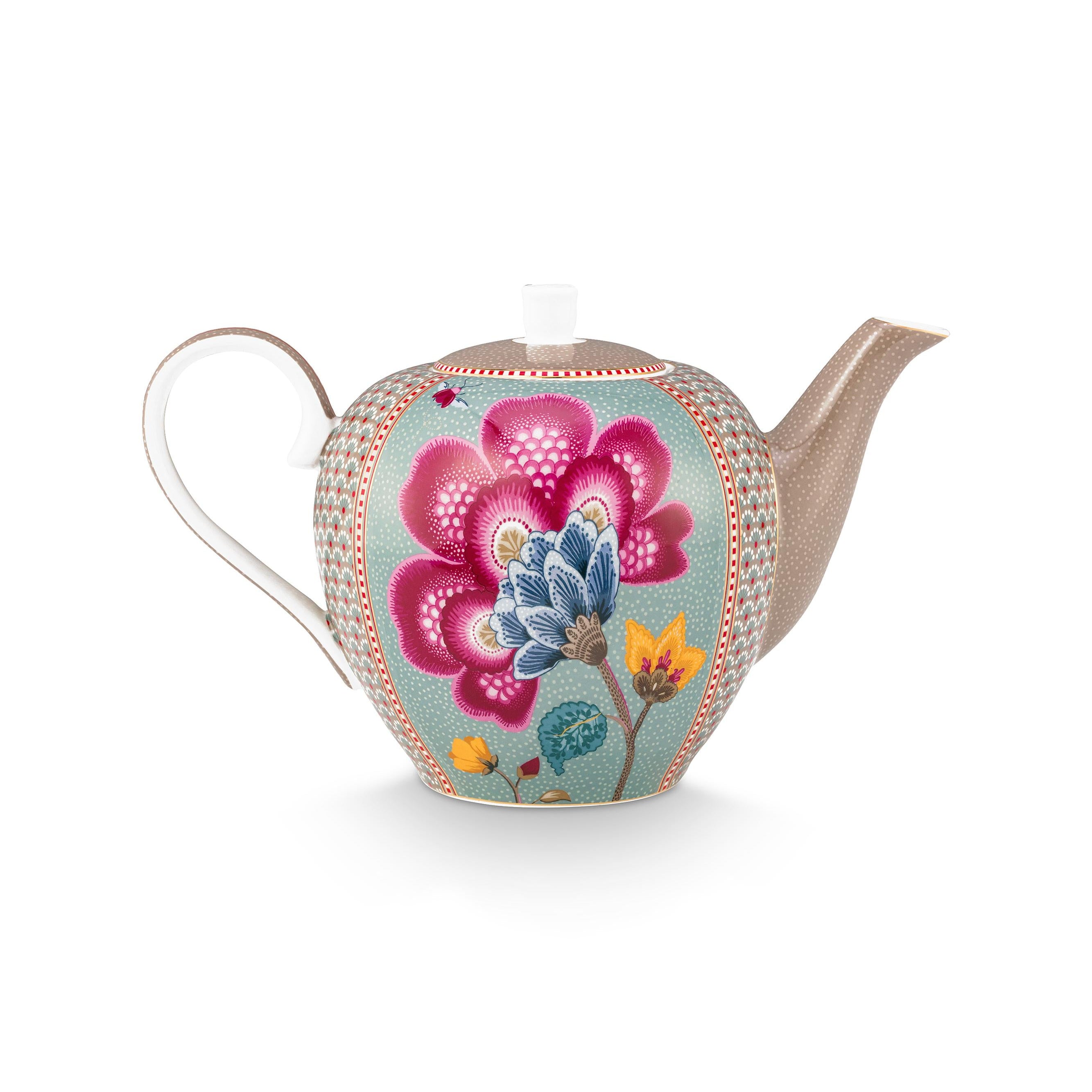Pip Studio Blooming Tales Fantasy Theeset – Theepot 1.6L &amp; 2 Mokken Blauw