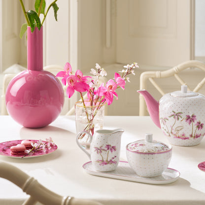 pip studio servies jolie pink suikerpot, melkkan en schotel. 