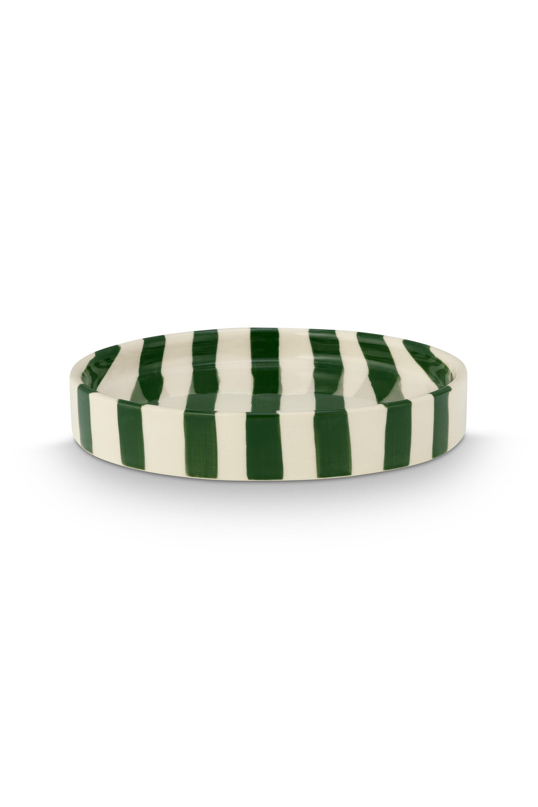 VT Wonen Stripes Kuchenteller 13 cm Grün