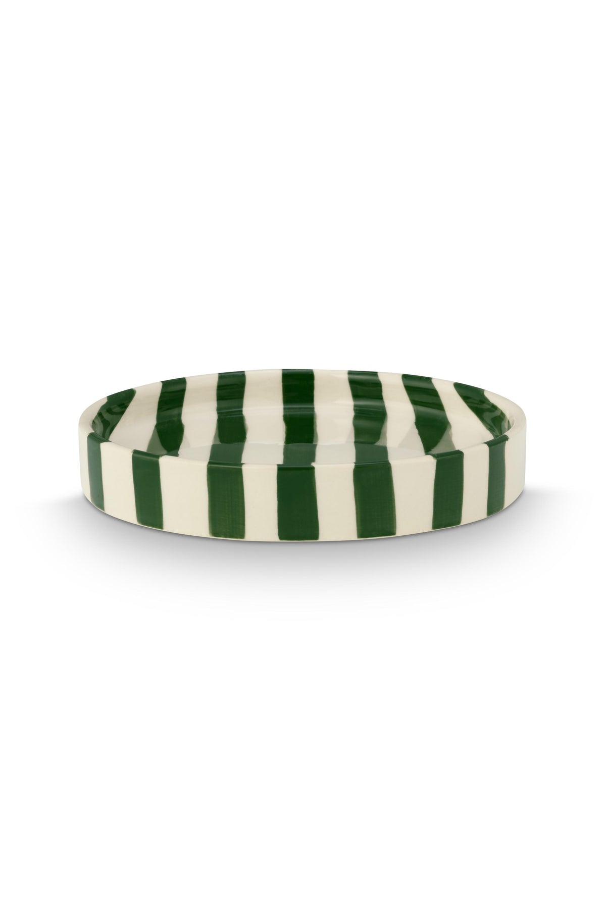 VT Wonen Stripes Gebaksbord 13 cm Groen
