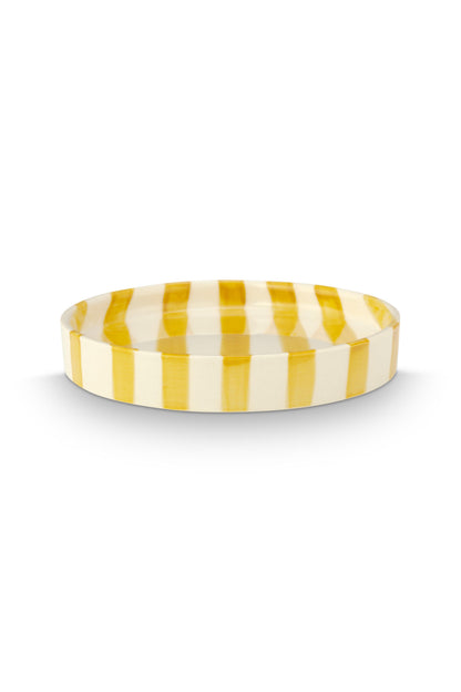 VT Wonen Stripes Gebaksbord 13 cm Geel