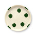 VT Wonen gebaksbord Dots in donkergroen  – handgeschilderd stoneware Ø13 cm