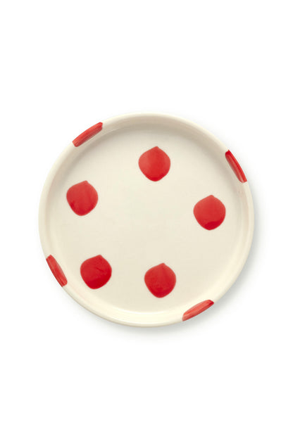 VT Wonen Dots Kuchenteller 13 cm Rot