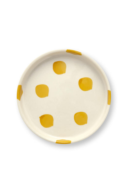 VT Wonen Dots Gebaksbord 13 cm Geel