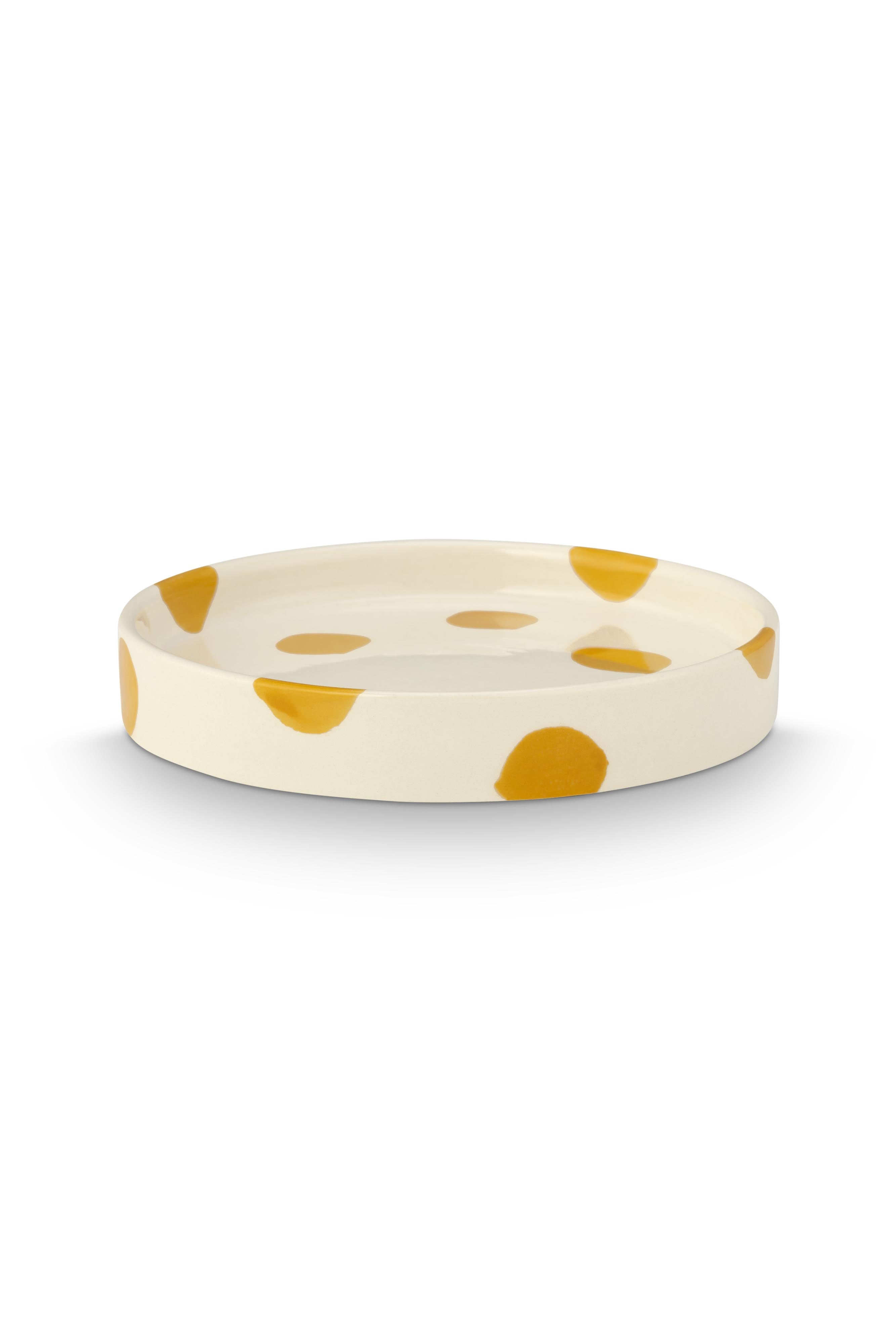 VT Wonen Dots Gebaksbord 13 cm Geel