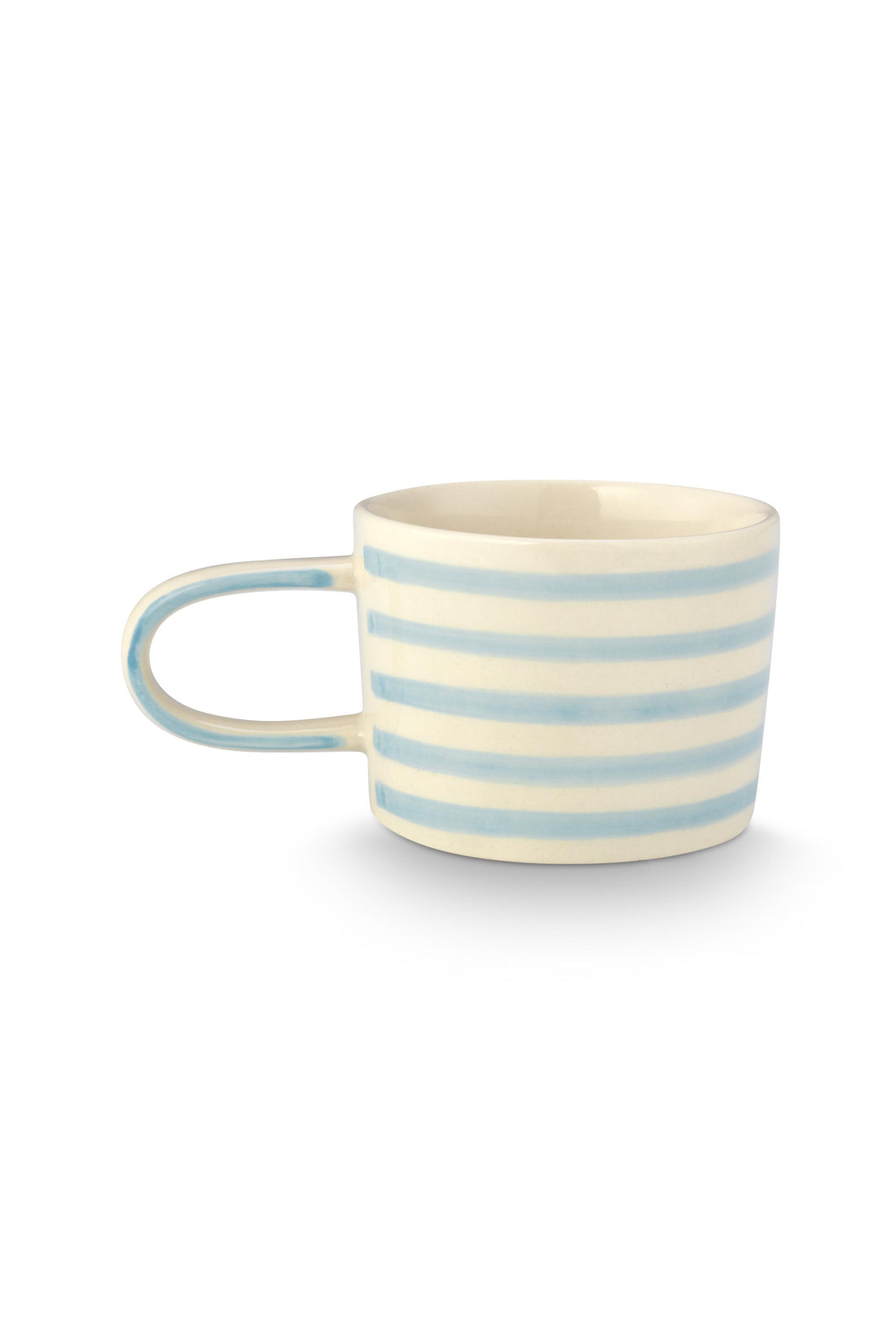 VT Wonen Stripes Mok Blauw 350 ml – Keramiek Handbeschilderd
