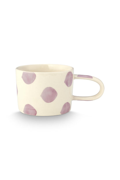 VT Wonen Dots Mok Lila 350 ml – Keramiek Handbeschilderd