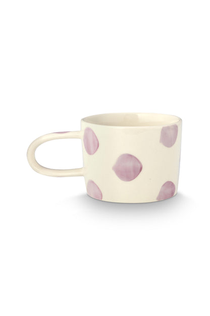 VT Wonen Dots Mok Lila 350 ml – Keramiek Handbeschilderd