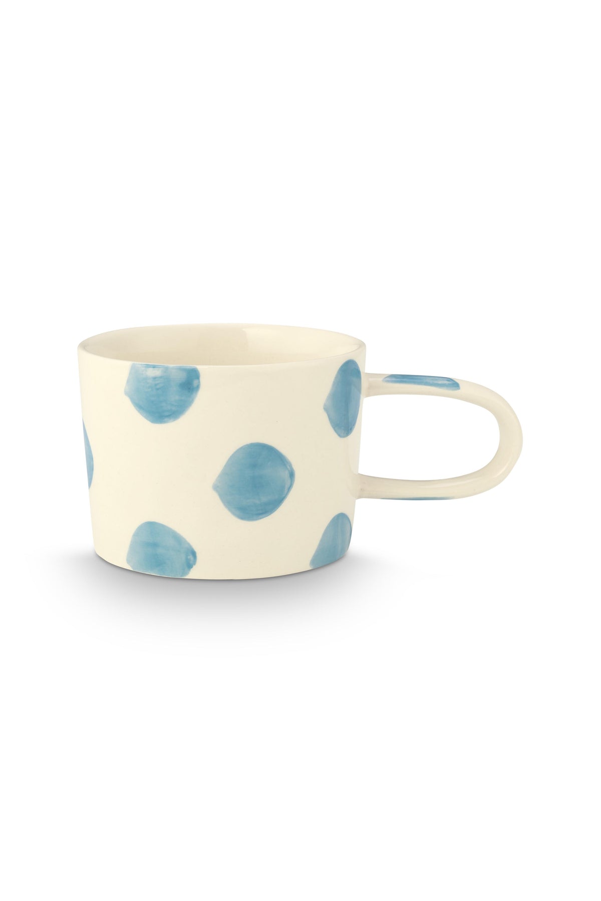 VT Wonen Dots Mok Blauw 350 ml – Keramiek Handbeschilderd