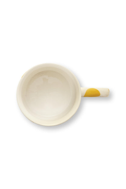 VT Wonen Dots Mok Geel 350 ml – Keramiek Handbeschilderd