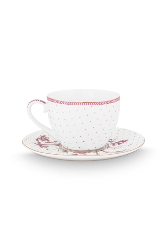 Pip Studio Jolie Dots Gold Cup &amp;amp; Saucer Set of 2 - 280ml