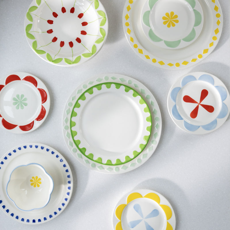 Klevering Amsterdam Folk Breakfast Plates Set of 4 - ⌀22.5cm