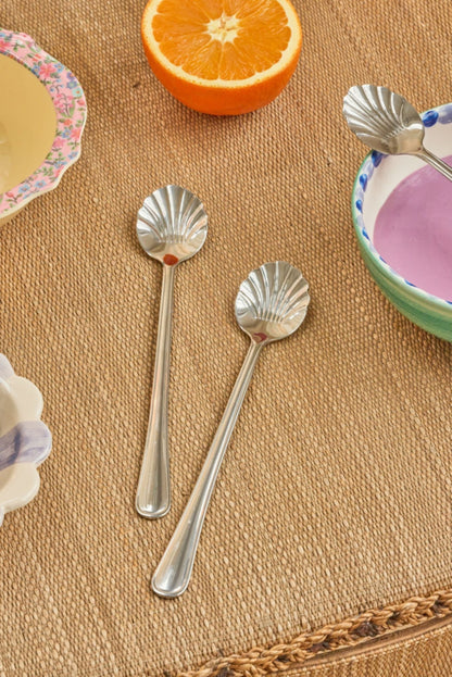 Rice by Rice Coffee Spoon Set of Four - Silver