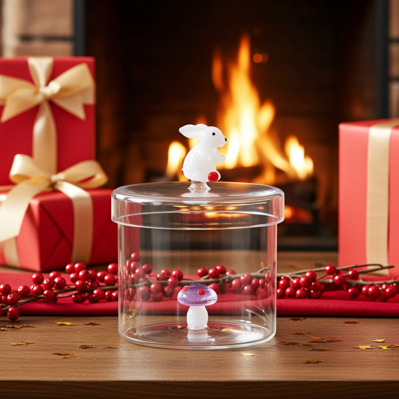 Ichendorf Milano Glass Box - Mushroom &amp;amp; Rabbit