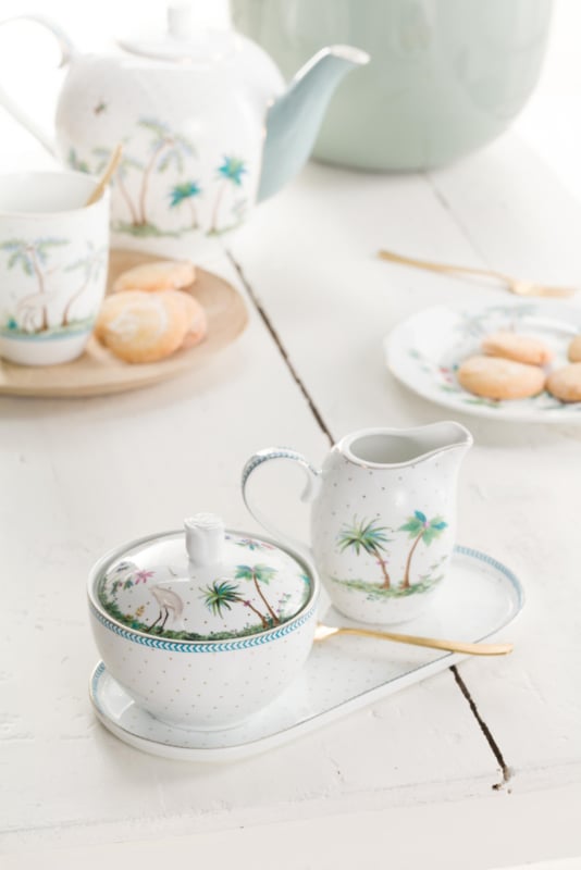 Pip Studio Jolie bord suikerpot &amp; melkkannetje - 25 x 12cm