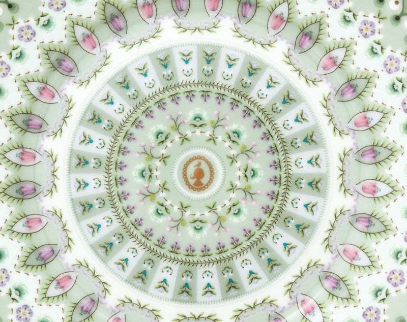 Pip Studio Lily &amp; Lotus Light Green gebaksbordje - ⌀17cm